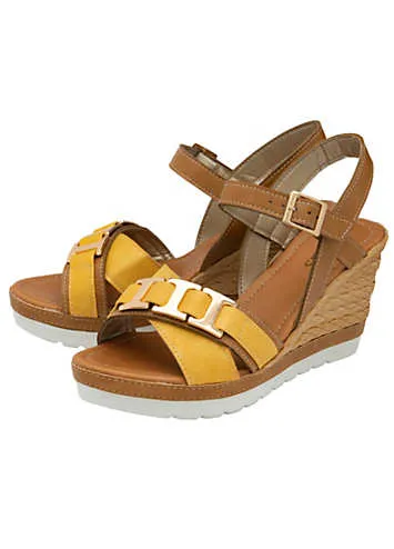 Yellow Bardolino Sandals by Lotus | Look Again