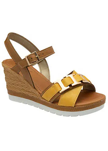 Yellow Bardolino Sandals by Lotus | Look Again