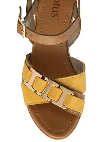 Yellow Bardolino Sandals by Lotus | Look Again