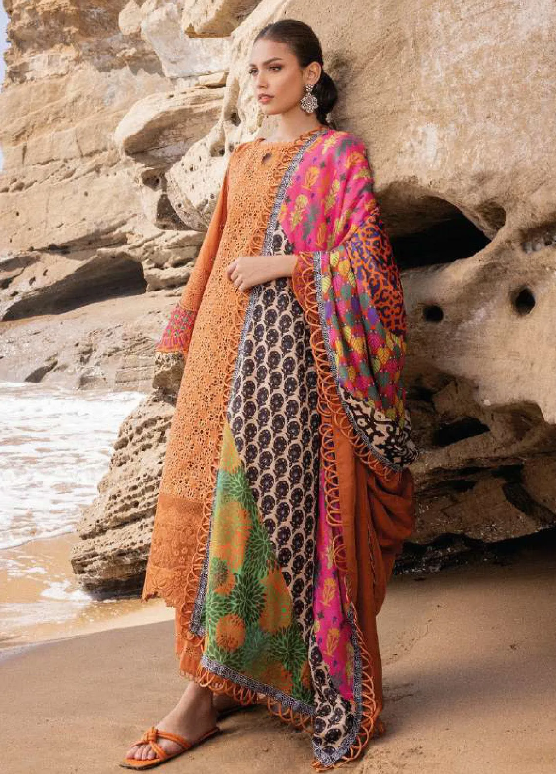 Zainab Chottani Embroidered Lawn Unstitched 3 Piece Suit - ZC24CL 4A NAYSA