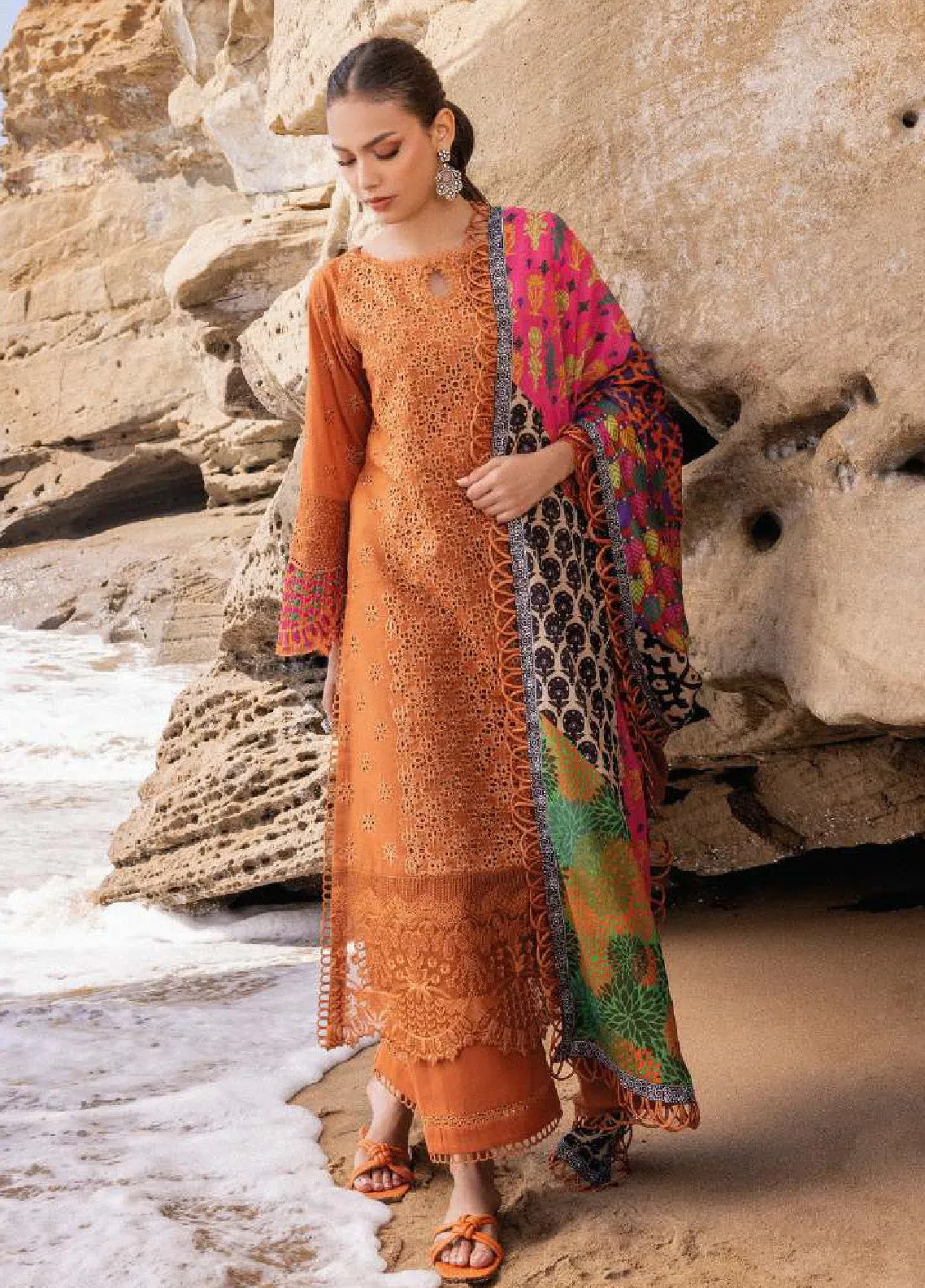 Zainab Chottani Embroidered Lawn Unstitched 3 Piece Suit - ZC24CL 4A NAYSA